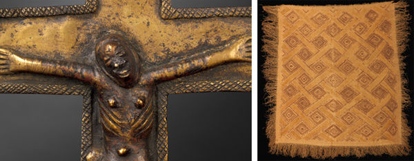 Crucifix and luxury cloth