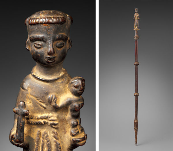 St. Anthony finial and staff finial