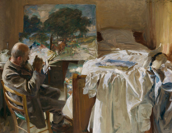 John Singer Sargent (American, 1856–1925). An Artist in His Studio (Ambrogio Raffele)
