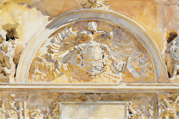 John Singer Sargent (American, 1856–1925). Escutcheon of Charles V of Spain, 1912. Watercolor and graphite on white wove paper; 12 x 18 in. (30.5 x 45.7 cm). The Metropolitan Museum of Art, New York, Purchase, Joseph Pulitzer Bequest, 1915 (15.142.11)