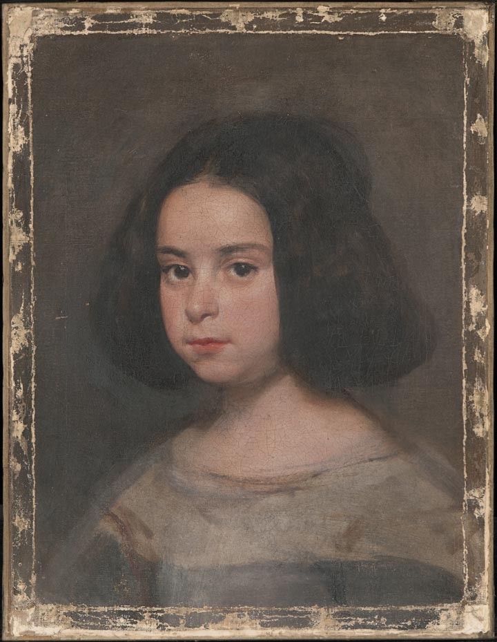 A Velázquez portrait of a young girl, after the removal of varnish and overpaint