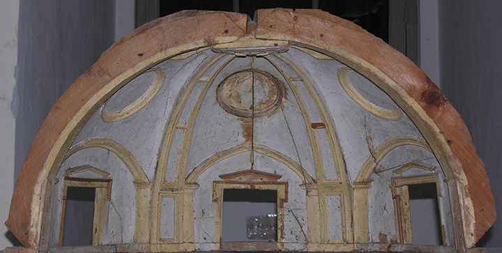 'Small wood model of the vault of Chapel of the King of France' by Michelangelo? or Antonio da Sangallo, the Younger?
