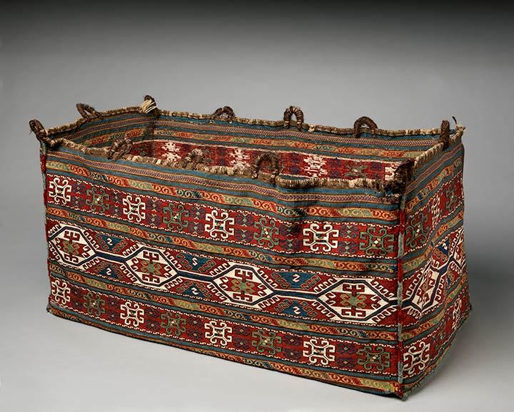 Large rectangular woven box-like bag