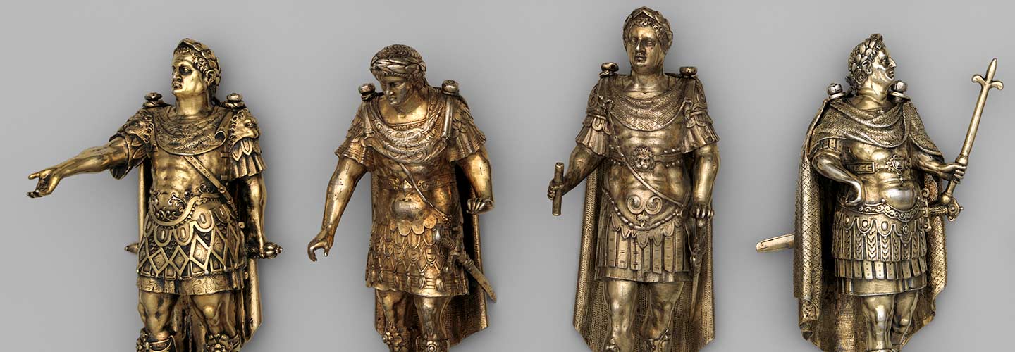 Four silver Caesars, detached