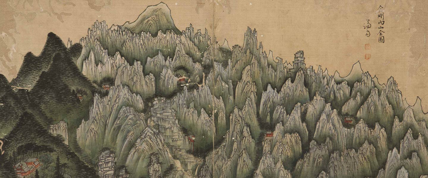 Detail of painting by Jeong Seon