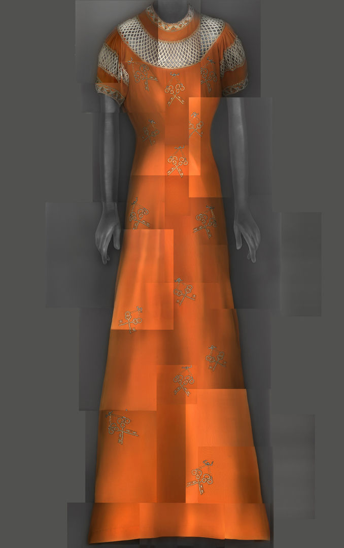 Elsa Schiaparelli evening dress inspired by Catolic liturgical robes