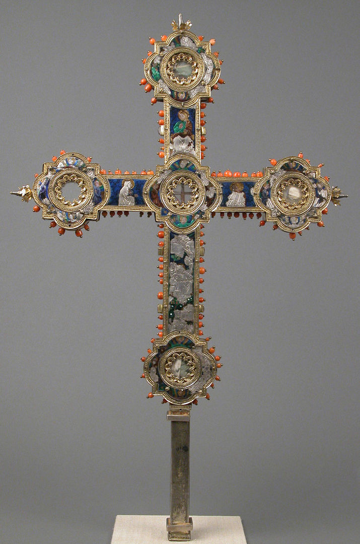 Italian reliquary cross from the 14th century