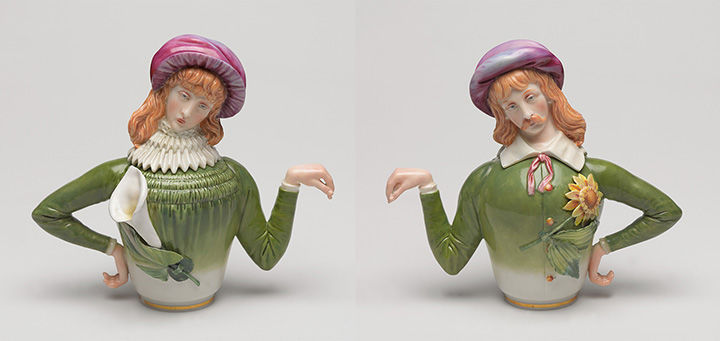 Double-gendered teapots by the Royal Worcester company