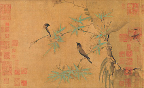 Finches and Bamboo