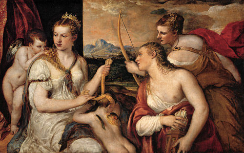 Venus Blindfolding Cupid