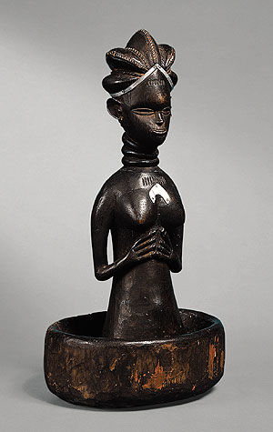 Yassi Society Figure: Female Figure with Tray Base