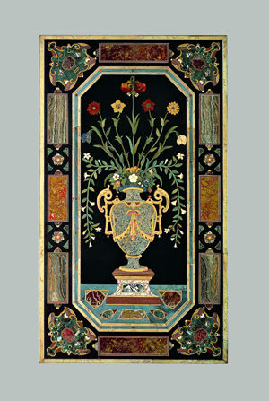 Panel Depicting a Vase of Flowers 