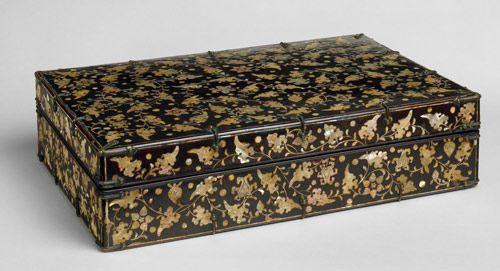 Stationery Box with Floral Scrolls