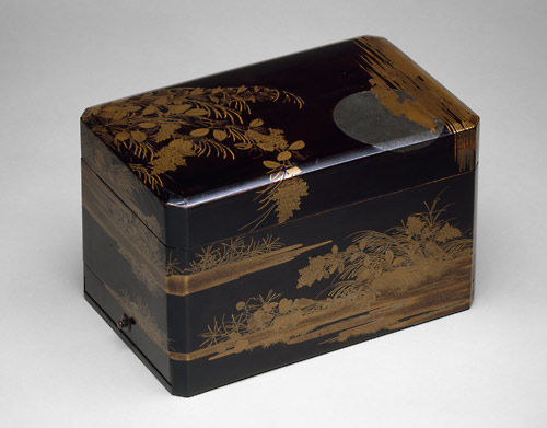 Box for Writing Paper with Moon and Autumn Grasses