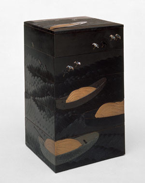 Stacked Food Box with Boats and Plovers