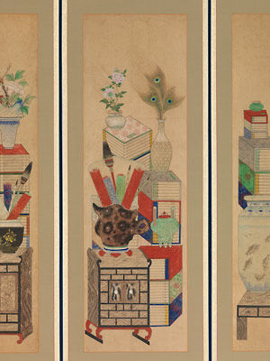 Books and Scholar's Possessions (detail)