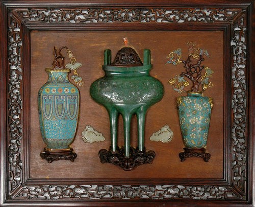Panel with Vessels from "Hundred Antiques" Theme