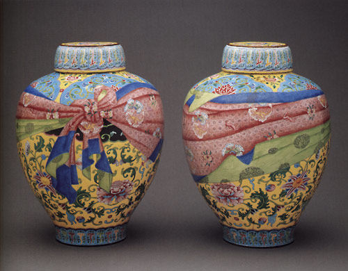 Pair of Covered Jars