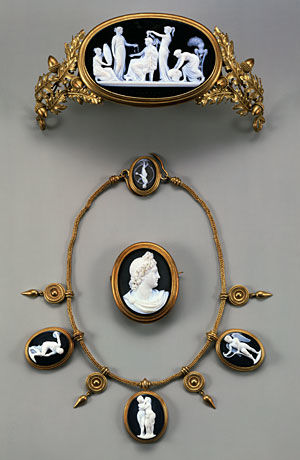 Cameo Set: Tiara, Brooch, and Necklace