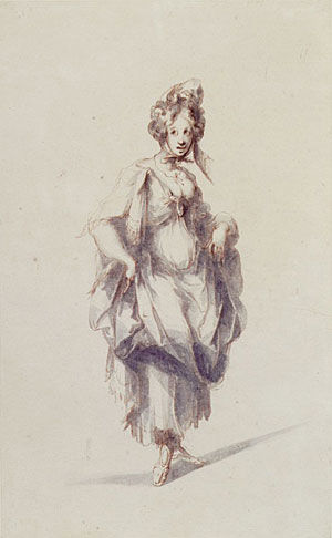 Young Woman Holding Her Skirt