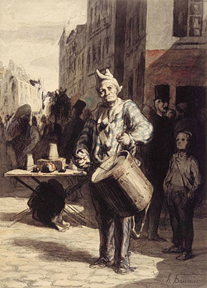 Clown Playing a Drum