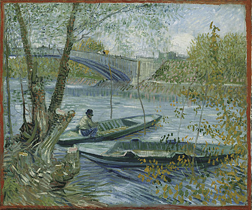 Fishing in Spring, The Pont de Clichy (Asnières)