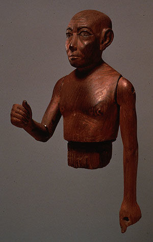 Upper part of the figure of a man