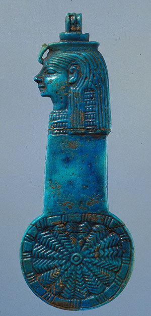 Counterpoise with the head of a goddess