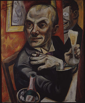 Self–Portrait with Champagne Glass
