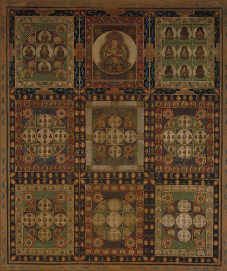 Diamond World Mandala (<i>Kong&#x14D;kai mandara</i>) from a Mandala of Both Worlds (<i>Ry&#x14D;kai mandara</i>)