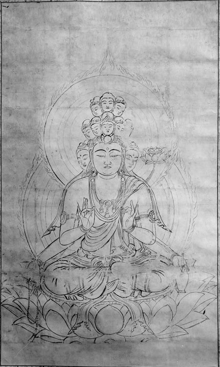 J&#x16B;ichimen  Kannon (Eleven-headed Avalokiteshvara)