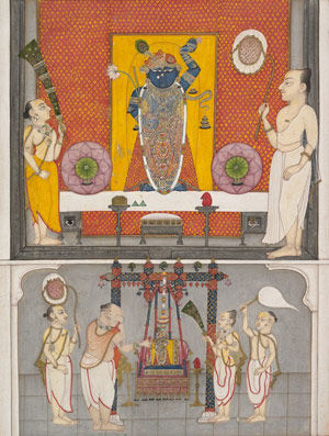 Priests before Shri Nathji        