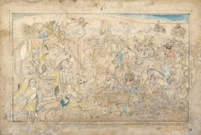 Battle scene from <i>Devi Mahatmya</i>