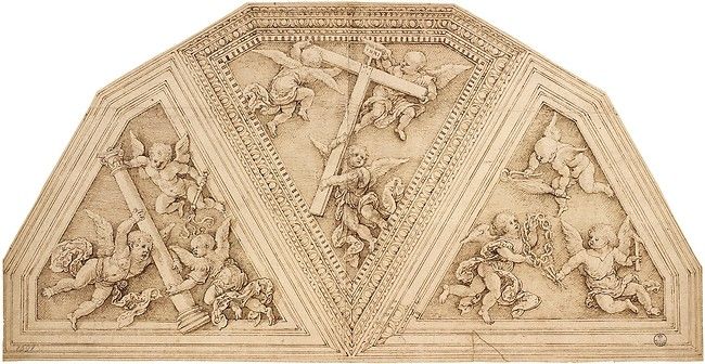 Design for a Ceiling with Nine Angels Carrying Instruments of the Passion