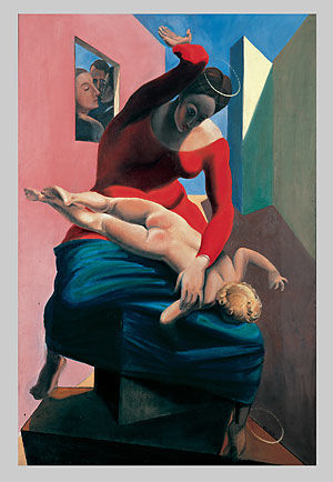 The Blessed Virgin Chastises the Infant Jesus Before Three Witnesses: A.B., P.E. and the Artist