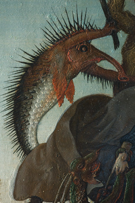 Fishlike demon in raking light