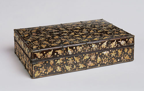 Stationery box with floral scrolls
