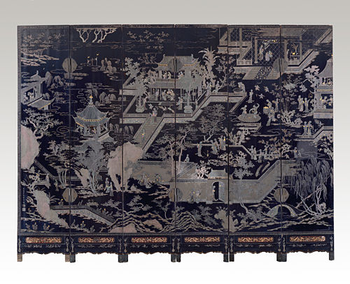 Screen with "Spring Morning in the Han Palace"