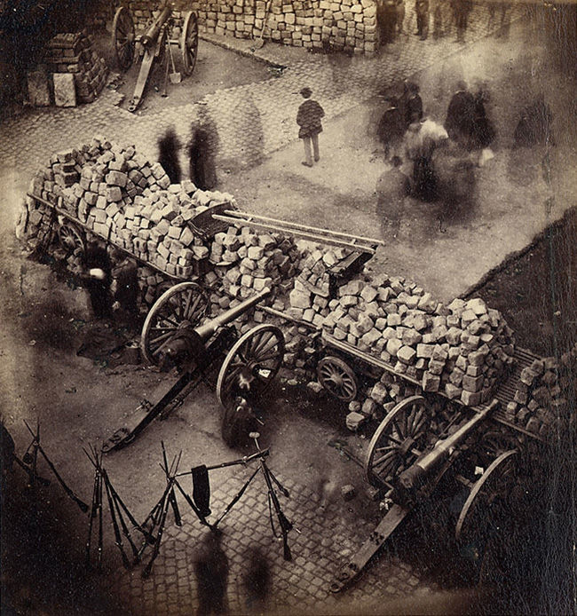Barricades of the Commune, April 1871, at the Corner of the Place HÙtel de Ville and Rue de Rivoli