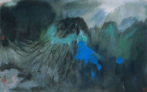 Splashed-Color Landscape