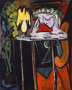 Girl Reading at a Table