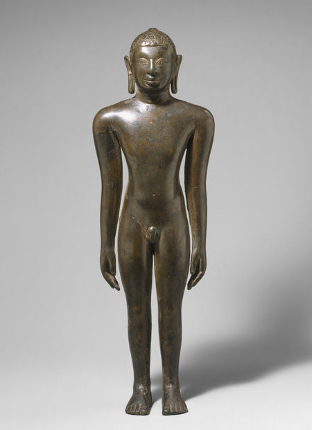Jain Digambara <i>Tirthankara</i> Standing in <i>Kayotsarga</i> Meditation Posture
