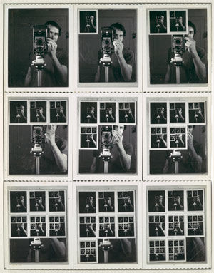 Nine Polaroid Photographs of a Mirror