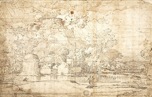 Landscape with a Burning Fortress