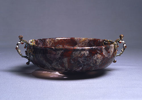Bowl with Enameled Handles