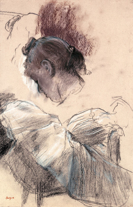 Head of a Woman and a Seated Dancer