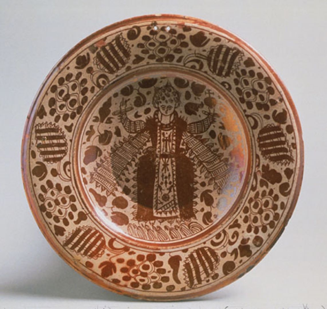 Ceramic Dish with Christ Child in Contemporary Dress