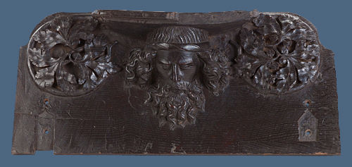 Misericord with Bearded Head