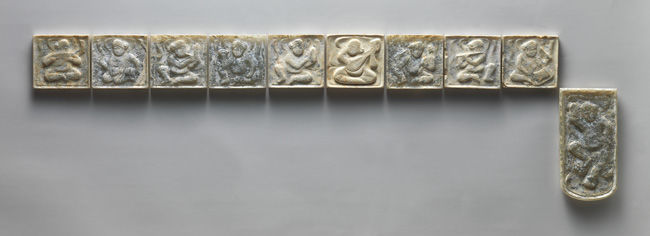 Set of Ten Jade Belt Plaques