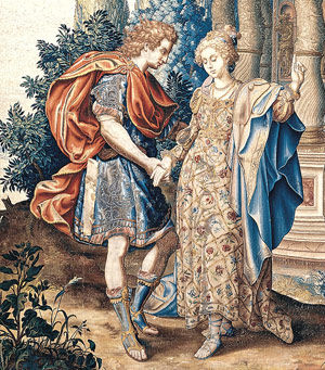 Meeting at the Temple of Venus (detail)